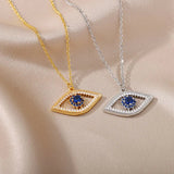 Saphira | Women Necklace with Evil Eye and Blue Stone