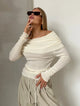 Orvieto | Women Top With Off Shoulder Knit
