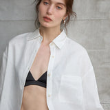 Josephine | Women Shirt With Linen Cropped Oversized Fit
