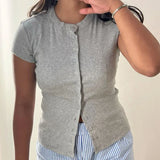 Mina | Women Top With Button Up Closure