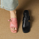 Marcella | Women's Sandal with Buckle and Leather