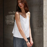 Nora | Women’s Linen V-Neck Camisole Top
