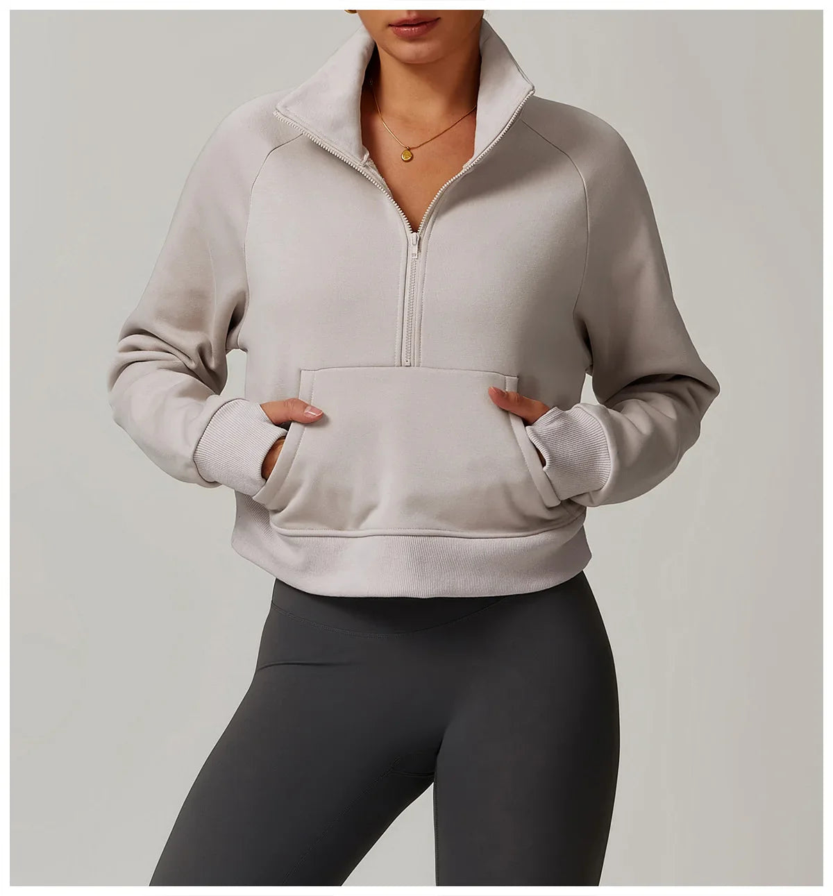 Taylor | Women's Half-Zip Fleece Hoodie for Workout and Training