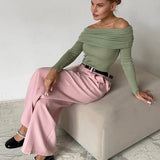 Orvieto | Women Top With Off Shoulder Knit