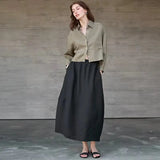 Josephine | Women Shirt With Linen Cropped Oversized Fit