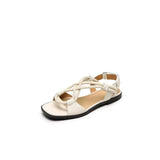 Santorini | Women Flat Sandals with Leather Upper