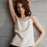 Nora | Women’s Linen V-Neck Camisole Top