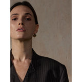Valonne | Women Earrings with Cube Design and Gold Coating