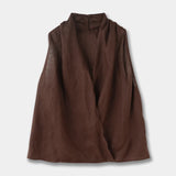 Valienne | Women Top With Linen Cross Neck
