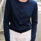 Camille | Women Cardigan With Knit Round Neck