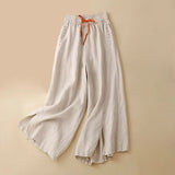 Lucia | Women's Wide Leg Pants with Elastic Waist Drawstring