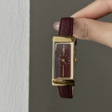 Lacceti | Women Wrist Watch with Brass Case and Leather Band