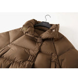 Veyra | Women's Quilted Cropped Jacket with High Neck and Bold Front Clasps
