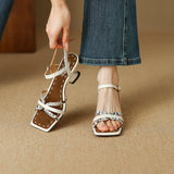 Odette | Women's Sandal with Square Toe and Buckle