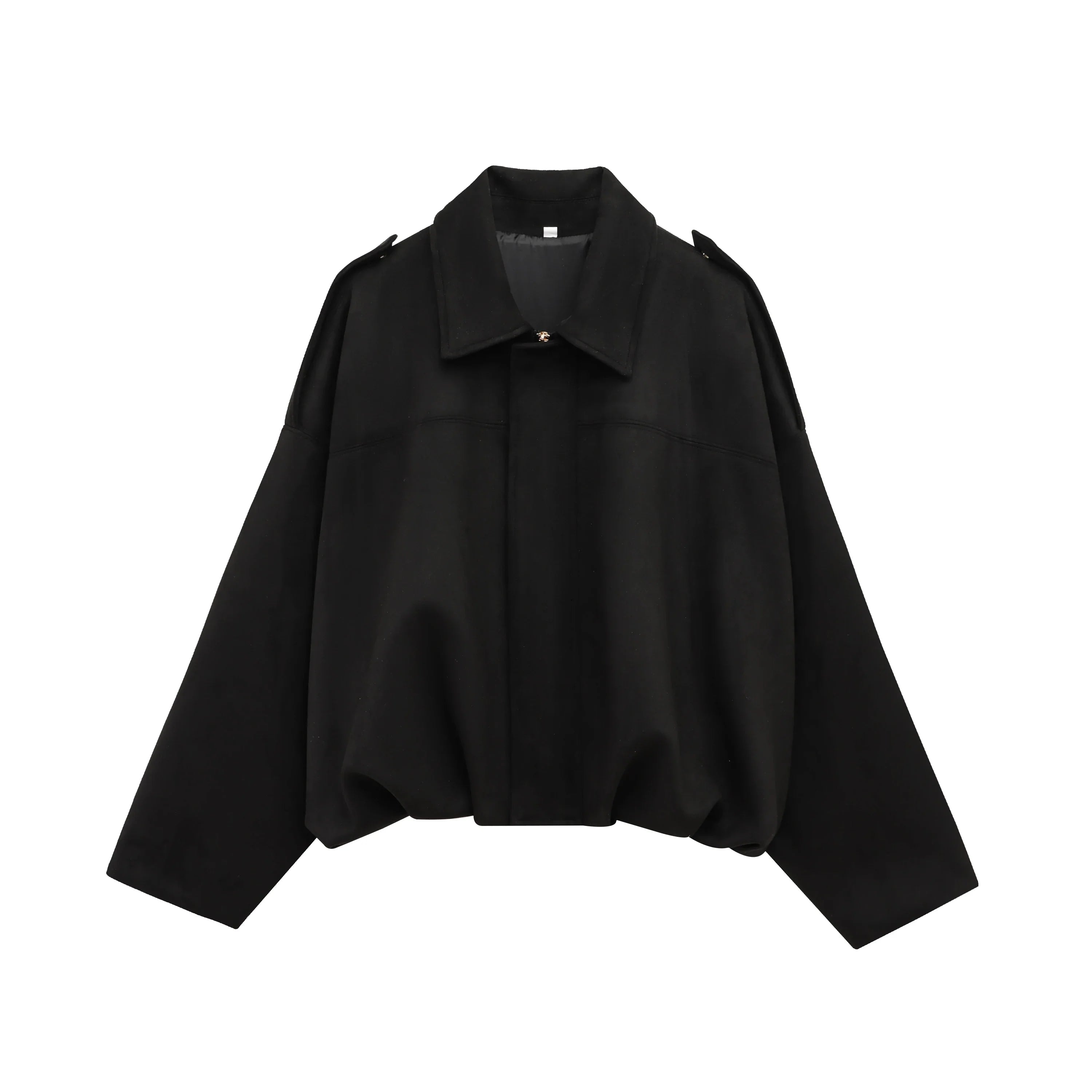 Wendy | Women's Suede Overshirt with Structured Lapel and Hidden Zip Closure