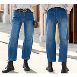 Ophelia | Women's Barrel Leg Denim Pants with High Rise