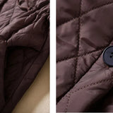 Maren | Women's Diamond Quilted Long Coat with Drawstring Waist