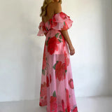 Helena | Women's Two Piece Set with Ruffle Top and Polka Dot Skirt
