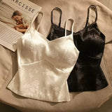Juliette | Women Top With Satin Floral Jacquard