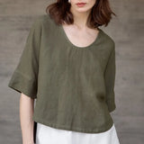 Sadie | Women Top With Hemp Blend V Neck