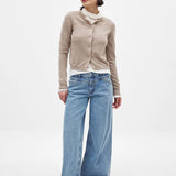 Camille | Women Cardigan With Knit Round Neck