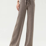 Sandrine | Women's Merino Wool Wide Leg Trousers with High Waist