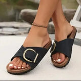Aveline | Women's Sandals with Buckle and Cork Footbed