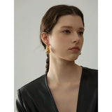 Arlen | Women Earrings with Chunky Hoops and Gold Finish