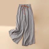 Lucia | Women's Wide Leg Pants with Elastic Waist Drawstring