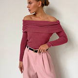 Orvieto | Women Top With Off Shoulder Knit