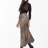 Harper | Women Skirt with Leopard-print and Midi-length