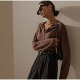 Roma | Women Polo Sweater With Cotton Relaxed Fit