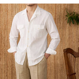 Grayson | Men's Cotton Seersucker Cuban Collar Shirt