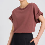 Genevieve | Women Tee With Cotton Linen Oversized Fit