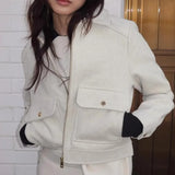 Nancy | Women's Cropped Zip-Front Jacket with Structured Fit