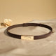 Camille | Women Leather Belt with Gold Buckle and Smooth Finish