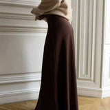 Seraphine | Women's Satin Maxi Skirt with Fishtail Hem