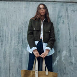 Nancy | Women's Cropped Zip-Front Jacket with Structured Fit