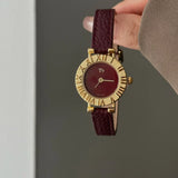 Lacceti | Women Wrist Watch with Brass Case and Leather Band