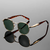 Vincenzo | Heritage Sunglasses with Metal Frame and Round Lenses