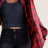 Samara | Women Shirt With Plaid Flannel Design