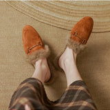 Freja | Women's Mules with Fur Lining and Orthopedic