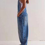 Marceline | Women's Oversized Cotton Denim Overalls with Adjustable Straps