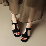 Mirea | Women Sandals with T-Strap and Cushioned Heel