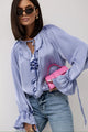 Liora | Women Blouse With Drawstring Sleeve Detail