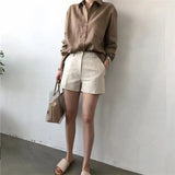 Noelle | Women Shirt With Linen Open Collar
