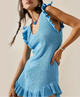 Maribelle | Women's Ruffled Crochet Knit Cover-Up Dress