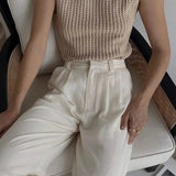 Amalfi | Women Sleeveless Knit Tank With Hollow