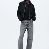 Nancy | Women's Cropped Zip-Front Jacket with Structured Fit