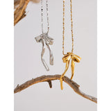 Coquette | Women Necklace with Bow Design and Gold Coating